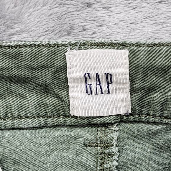 Gap Pants Womens 10 Green Girlfriend Khaki Straight Stretch Cotton Office Preppy - Picture 4 of 11